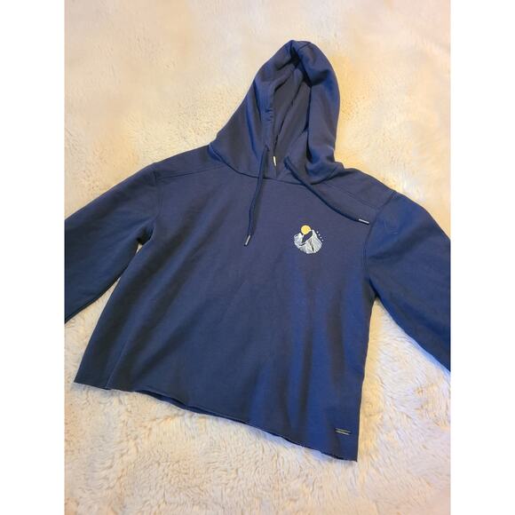 Roxy Easy Afternoon Navy Cropped Hoodie Women's Size XL - Picture 4 of 4
